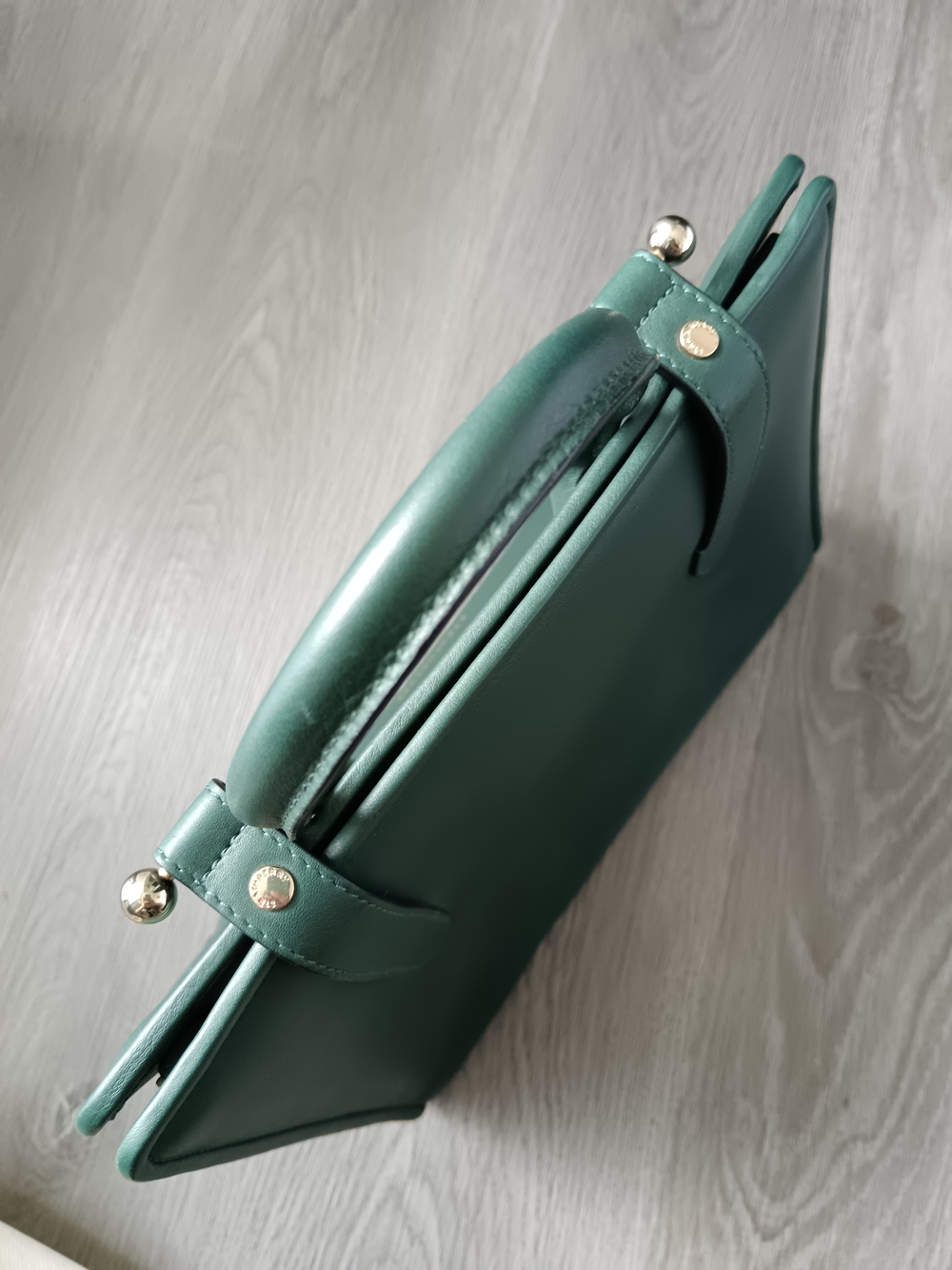 Strathberry Bottle Green Midi Tote Bag - Picture 7 of 11
